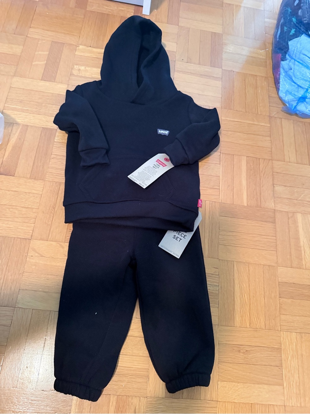 Levi's Baby Black Hoodie & Joggers Set